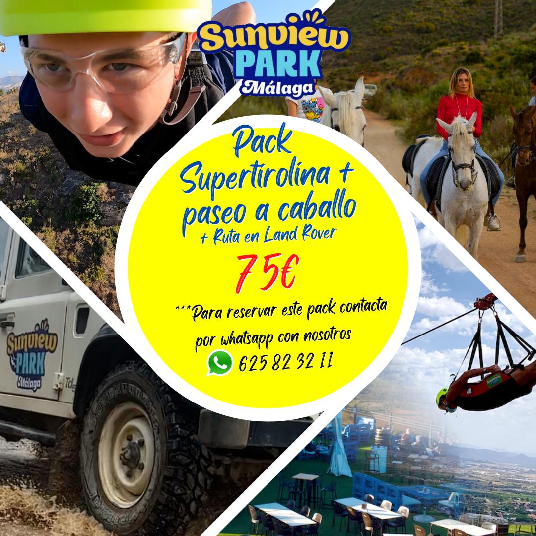 Pack Supertirolina y paseo a caballo en Sunview Park